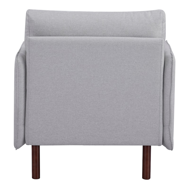 Yucca Modern Accent Chair, Polyester / Vegan Leather Armchair - Includes 2 throw pillows