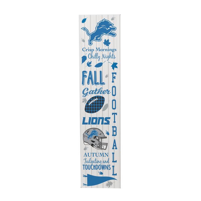 47" Double Sided Seasonal Porch Leaner, Detroit Lions - 47" x 11.25"