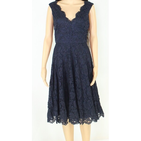 vera wang navy blue dress