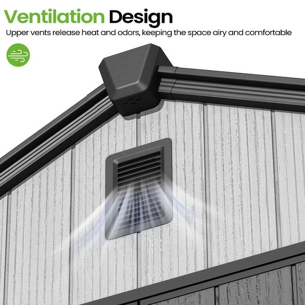VredHom 8X8/8X10/8X12 FT All-Weather Outdoor Resin Lockable