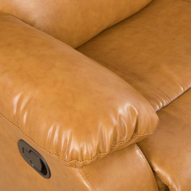 Ginger Faux Leather Push-back Recliner Accent Chair