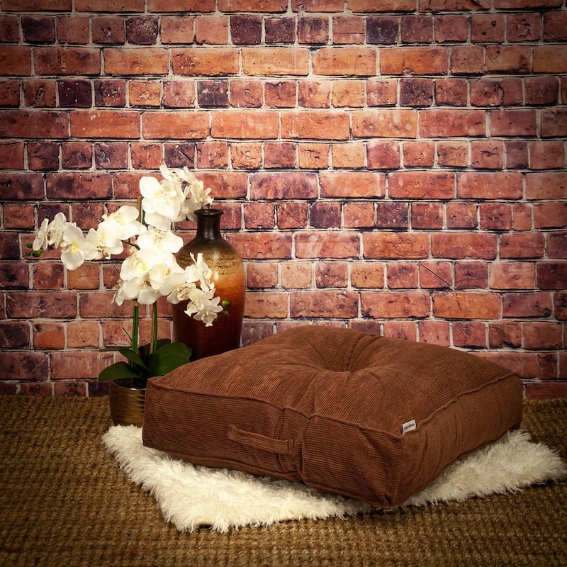 Corduroy Styled Dark Brown Tufted Floor Pillow Bed Bath & Beyond