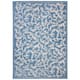 SAFAVIEH Courtyard Darline Indoor/ Outdoor Waterproof Patio Backyard Rug - 4' x 5'7" - Blue/Natural