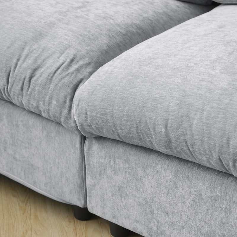 Modern Chenille Loveseat Sofa Couch