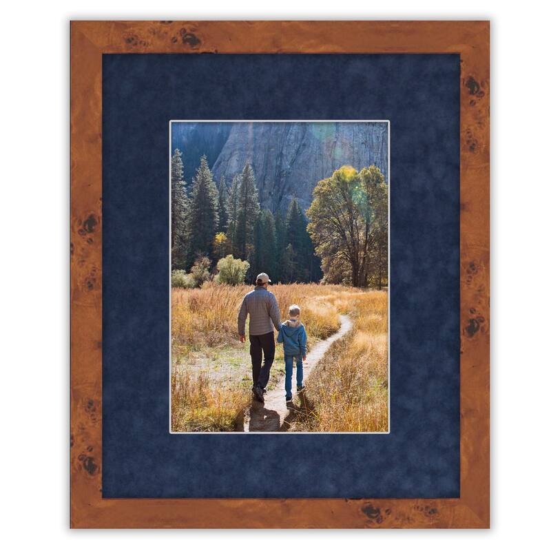 16x16 Mat for 8x8 Photo - Navy Suede Matboard for Frames Measuring 16 x 16 Inches - To Display Art Measuring 8 x 8 Inches