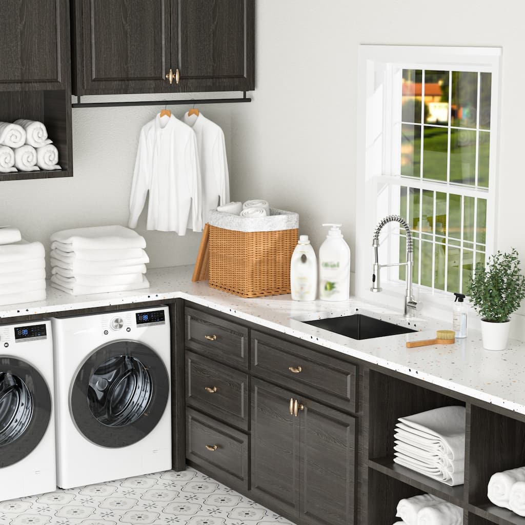 24" Undermount 16 Gauge Single Bowl Stainless Steel Kitchen Sink in Gunmetal Black - 24'' x 18'' x 12''