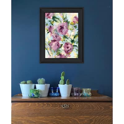 TrendyDecor4U Contemporary "Abstract Floral" Framed Print Wall Art