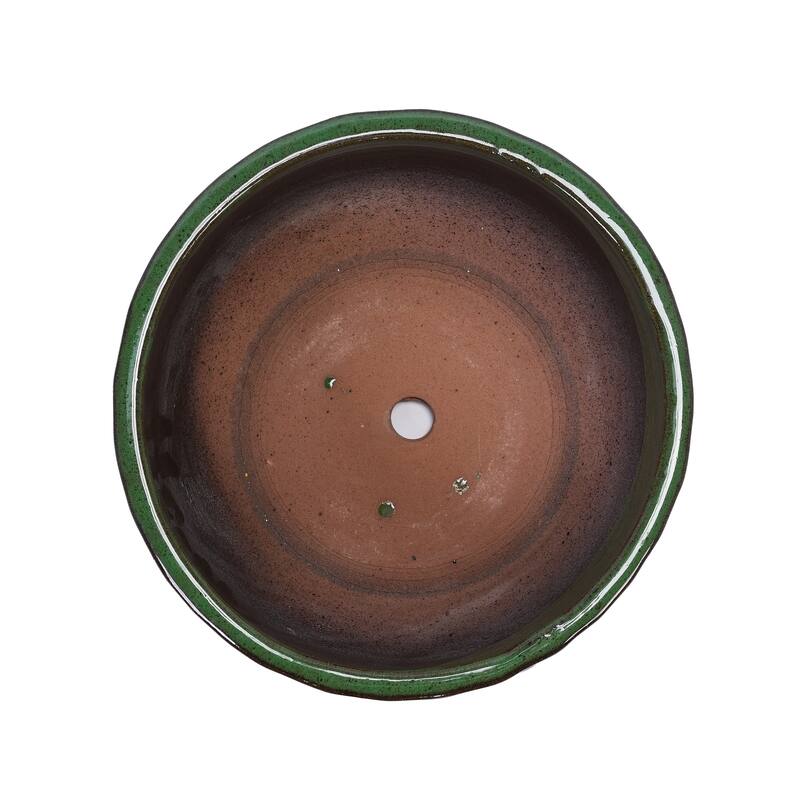 Ceramic Pots in Cobalt Blue Violets and Herbs with Breathable Design