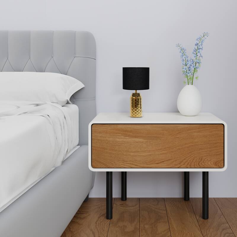 13.4 in. Gold Finish Table Lamp with Black Shade, Sturdy Table Lamp for Living Rooms and Bedrooms