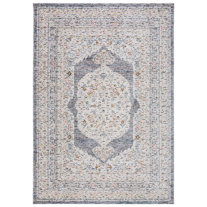 SAFAVIEH Sierra Evaline Oriental Rug - 6' Square - Ivory/Grey