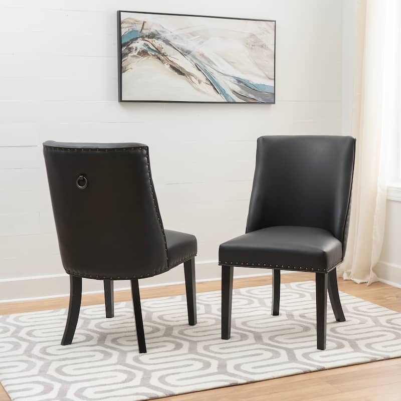 Allard Faux Leather Dining Chairs (Set of 2)