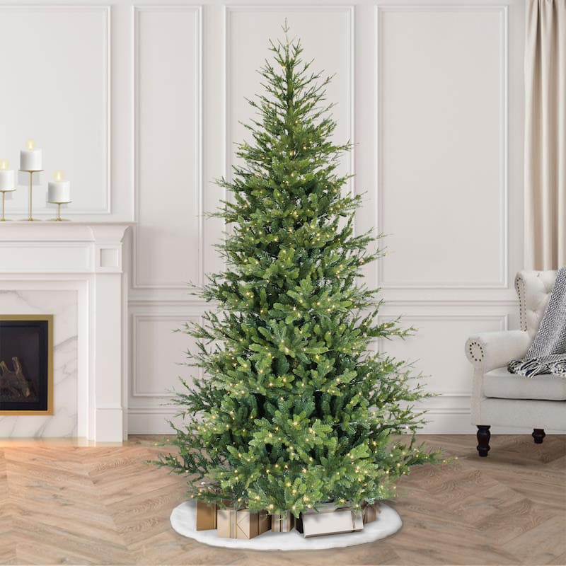 Puleo International 6.5 ft. Pre-Lit Alberta Artificial Spruce Tree - Green