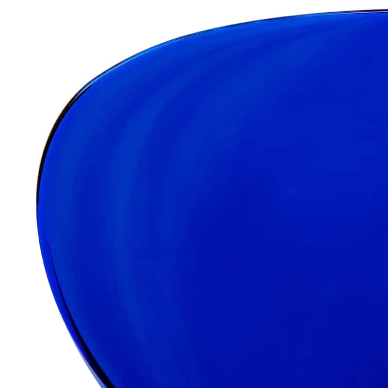 Oyster Modern Ergonomic Transparent Stackable Dining Side Chair with X Shaped Frame Rounded Seat Edge for Indoor Outdoor Use
