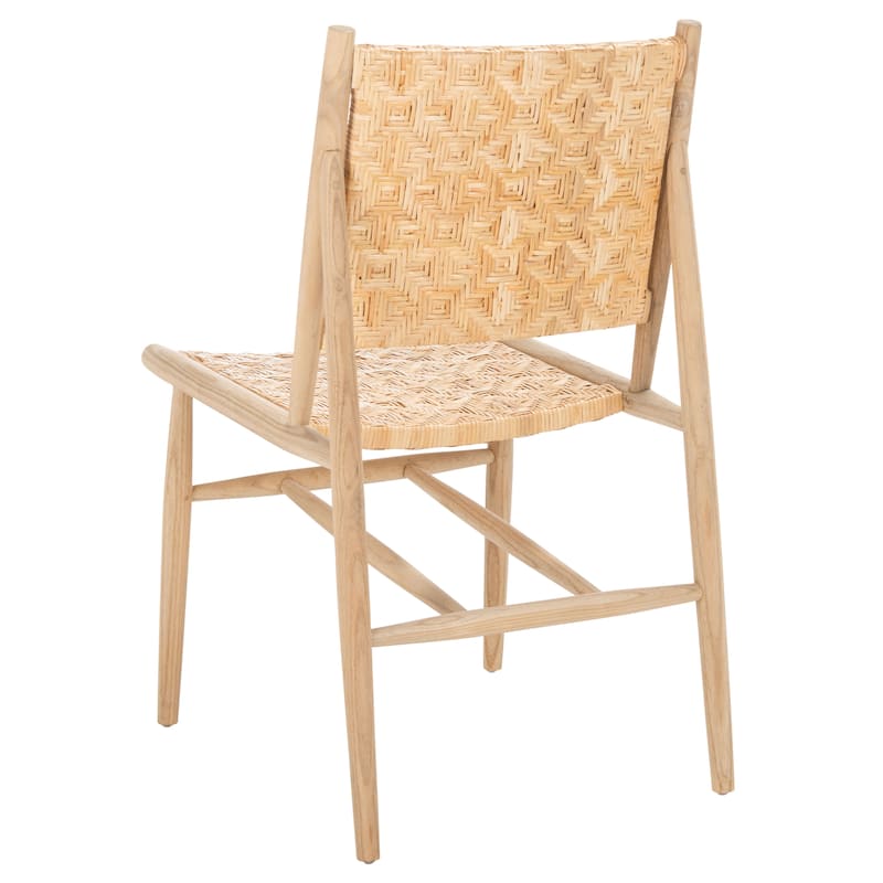 SAFAVIEH Nadine Coastal Rattan Dining Room Chair (Set of 2) - 24.8" x 19.6" L x 15.7" H - 25Wx20Dx35H