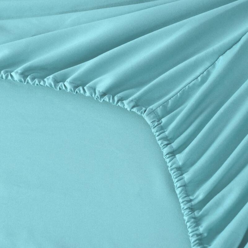 3/4 Pcs Soft Solid & Embroidery Bed Sheets Set