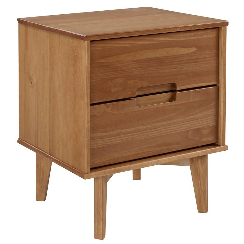 Middlebrook Mid-Century Solid Wood 2-Drawer Nightstand