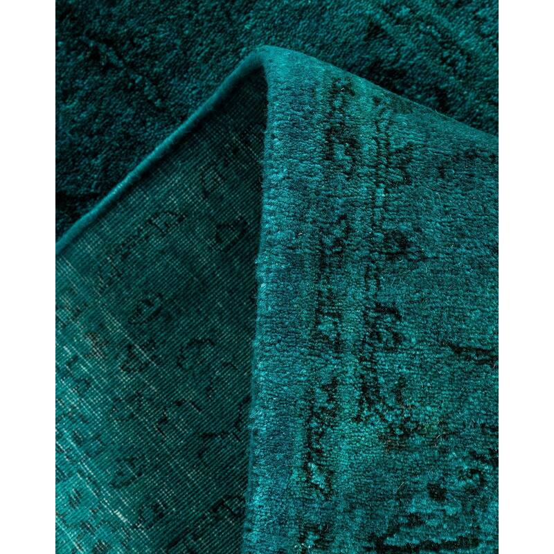 Contemporary Overdyed Wool Hand Knotted Runner - 2' 6" x 9' 6"