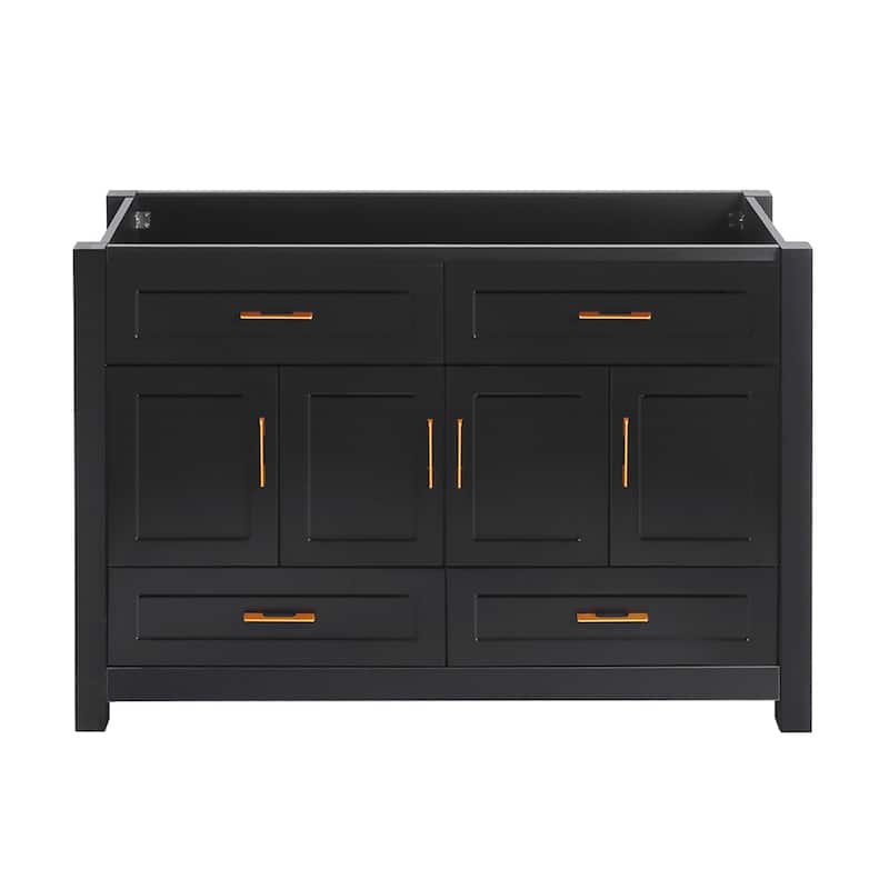 48" Black Bathroom Vanity (excluding the ceramic basin) - Black