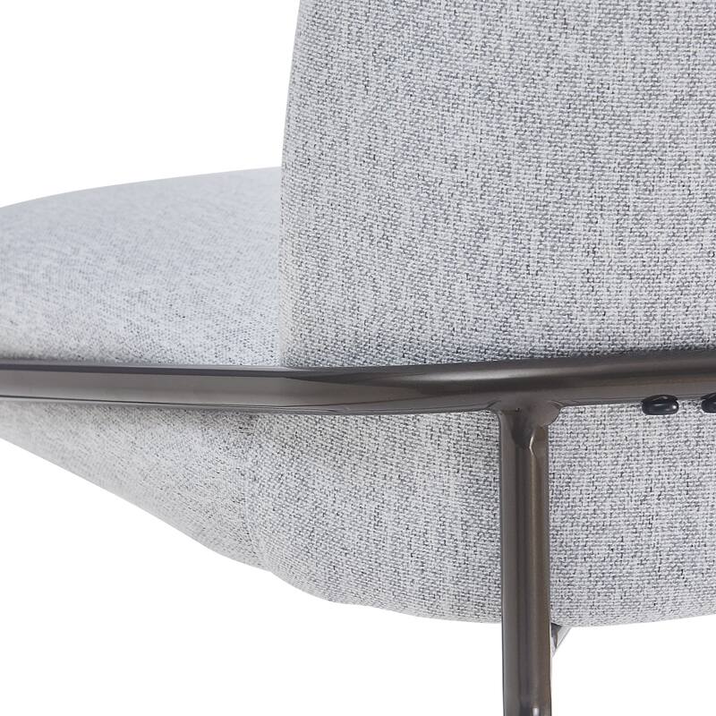 Fabric Upholstered Bar Stools Set of 2, Kitchen Island Chairs with Curved Backrest, Breakfast Bar Chairs with Metal Footrest