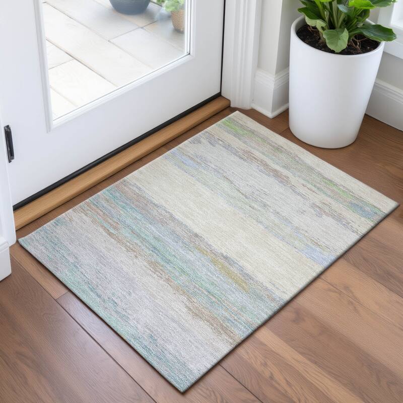 Premium Washable Super Soft Abstract Ombre Mayfield Rug - Ivory - 1'8" x 2'6"