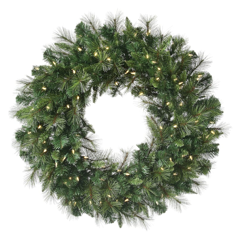 36" Deluxe Belgium Wreath, 270 Branch Tips - Natural Green