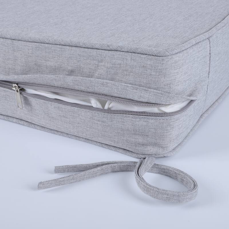 2 Pieces Waterproof Polyester Patio Seat and Back Cushions 24x24 Deep Comfort for Outdoor Seating