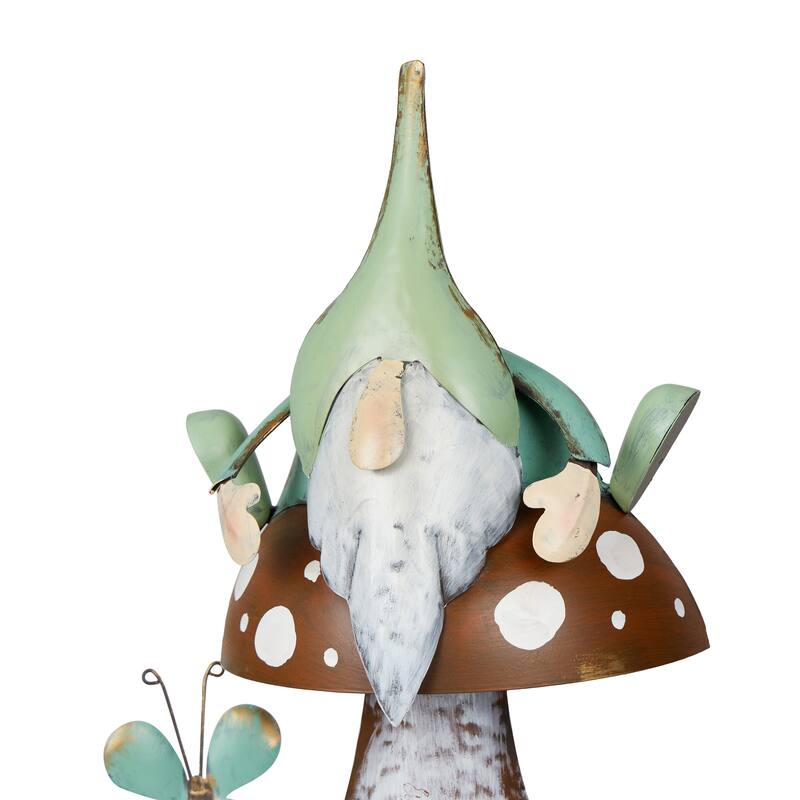 Metal Gnome with Mushroom