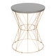 preview thumbnail 17 of 37, Kate and Laurel Mendel Round Metal End Table - 16x16x20 Grey