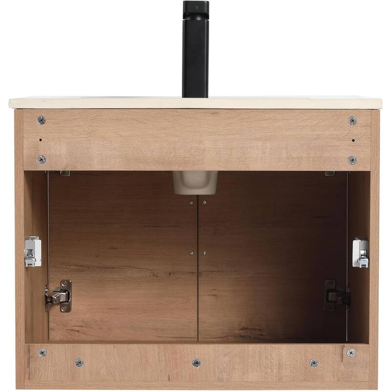 Blossom Bathroom Vanity with Sink, All-Wood Wall-Mounted Floating