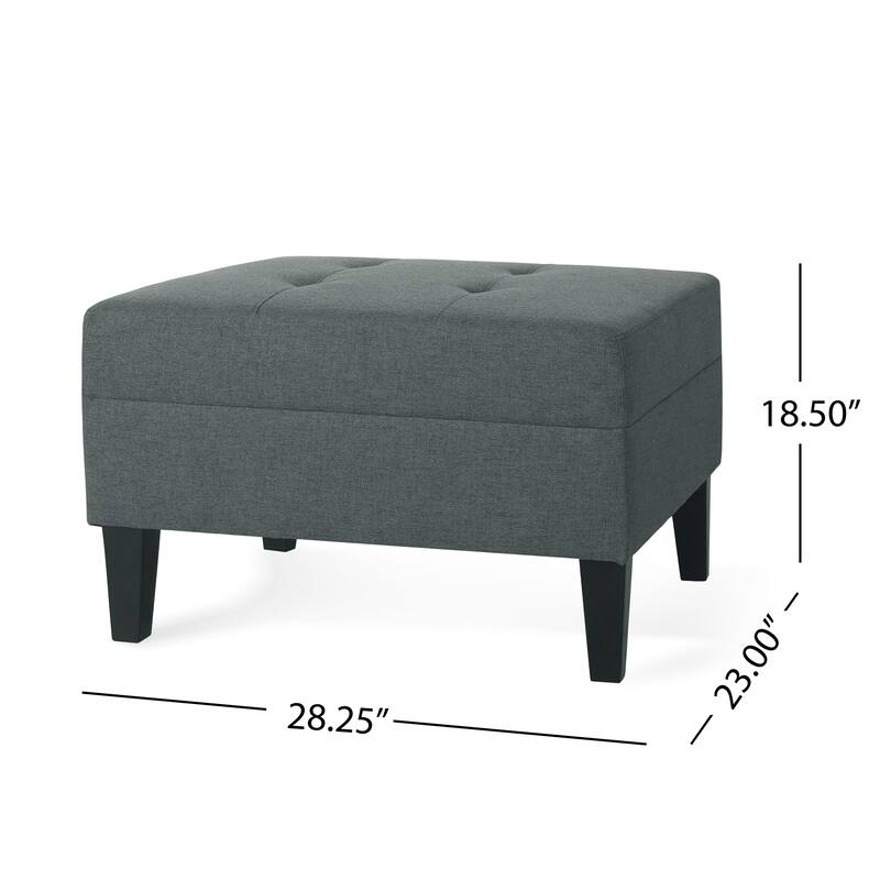 Tiernan Tufted Fabric Ottoman by Christopher Knight Home