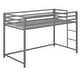 preview thumbnail 15 of 18, Avenue Greene Macie Twin Metal Junior Loft Bed Silver