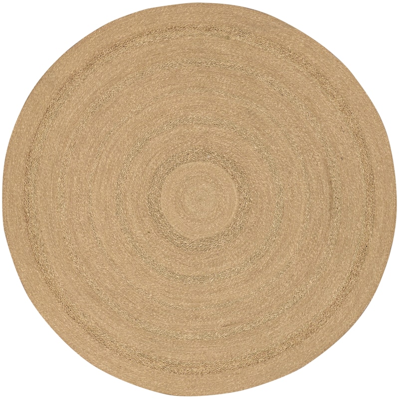 Nourison Natural Seagrass Indoor/Outdoor Solid Area Rug - 8' x Round - Natural