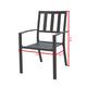 Patio Festival Outdoor Metal Stackable Dining Chair (4-Pack)