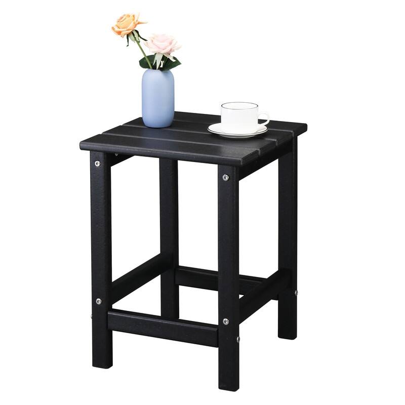 Outdoor High Density Polyethylene 14" Square Side Table