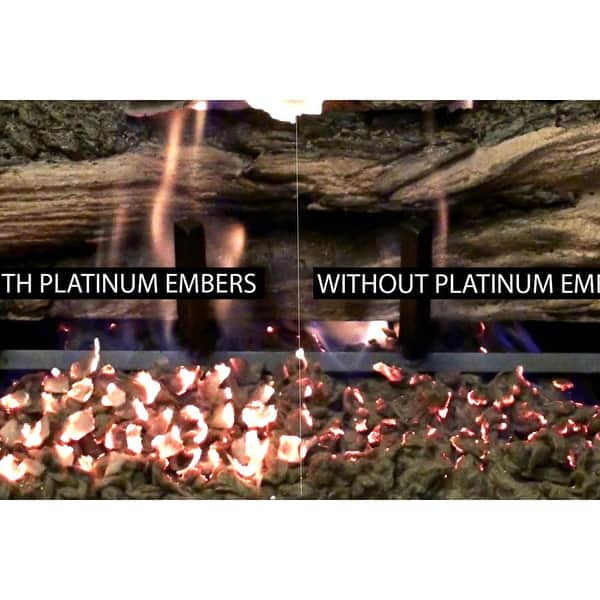 Shop Regal Flame Platinum 7 Oz Bright Rock Wool Gas Fireplace