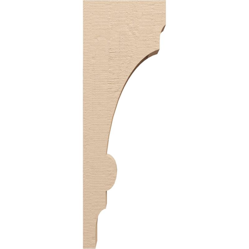 Series 2 Thin Diane Rough Cedar Woodgrain TimberThane Corbel, Primed Tan
