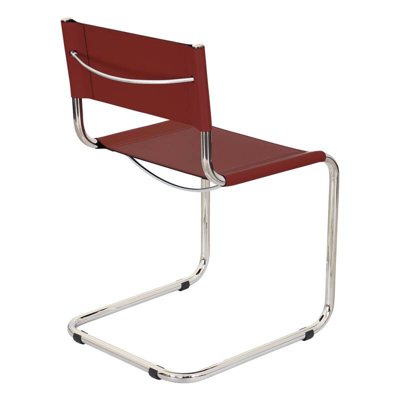 Breuer Chair Company Mart Stam Cantilever Side Chair w/ Chrome Frame (Various Bonded Leather Colors)
