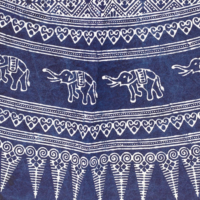 Novica Handmade Sacred Sages Cotton Batik Tablecloth