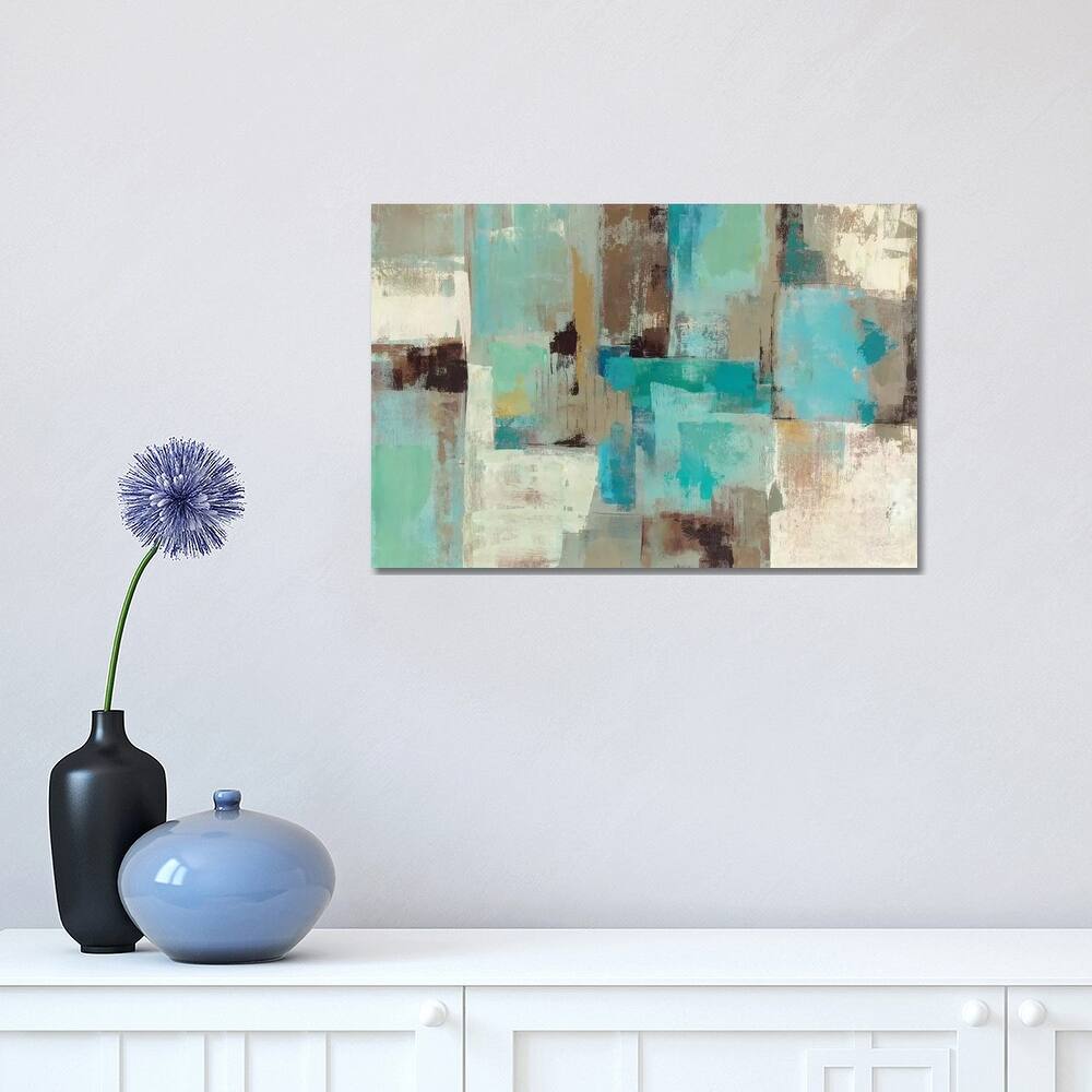 iCanvas "Teal and Aqua Reflections No. 2" by Silvia Vassileva Canvas Print