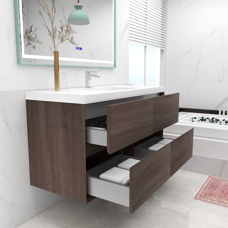 Selina 48" Wall Mounted Vanity with Single Sink - 48