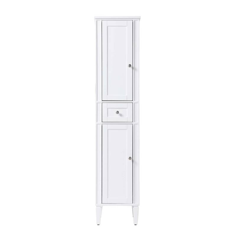 Eclipse Bath Storage Cabinet (16-28 In.) - White - 16"