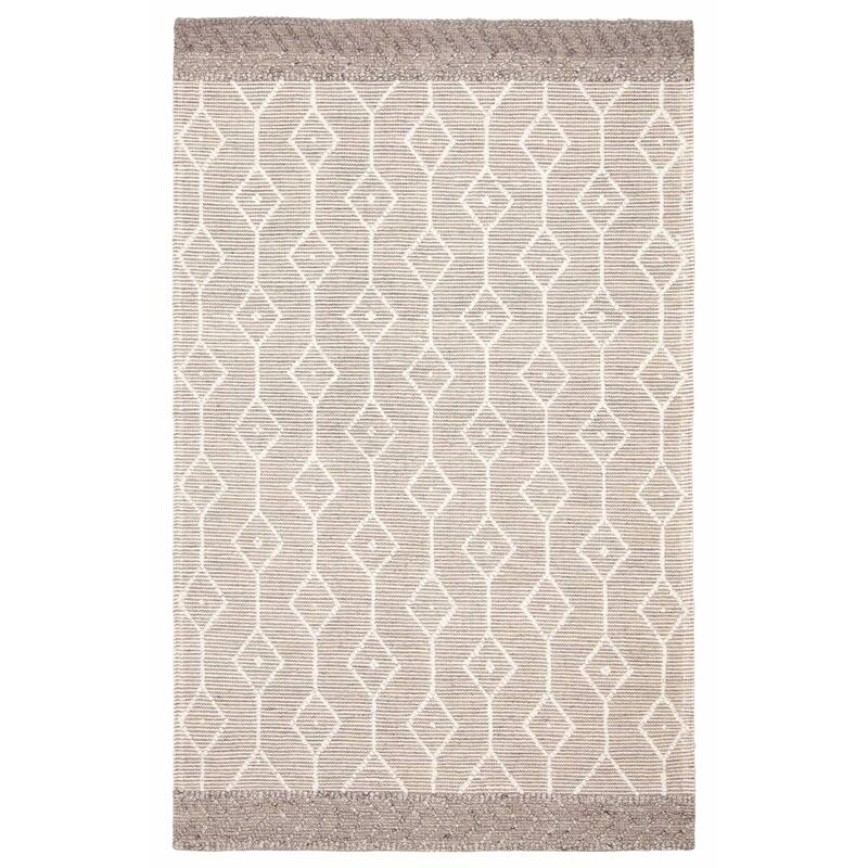 ECARPETGALLERY Braid weave Sienna Taupe Wool Rug - 5'1 x 8'2 - Taupe - 5'1 x 8'2