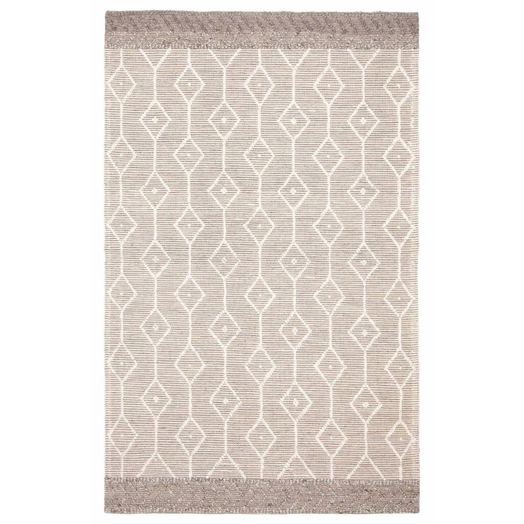ECARPETGALLERY Braid weave Sienna Taupe Wool Rug - 5'1 x 8'2