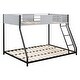 preview thumbnail 8 of 11, Kid Bed Frame Metal Twin over Full Bunk Bed with Safety Guardrail,Noise-Free Design