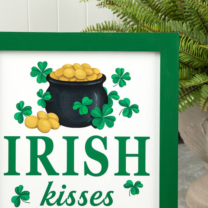 Glitzhome 24"H St. Patrick's Wooden Porch Sign Wall Decor