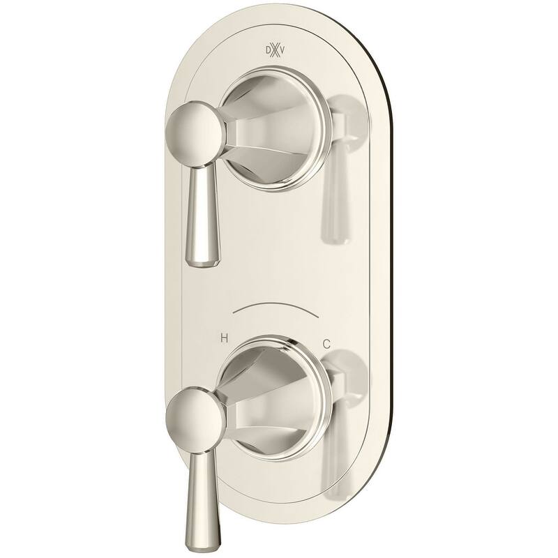 DXV Fitzgerald Dual Function Thermostatic Valve Trim Only with Double - Platinum Nickel