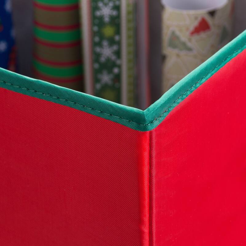 Wrapping Paper Organizer - Holds 20 Rolls of 30-Inch Christmas or Birthday Wrap by Elf Stor (Red)