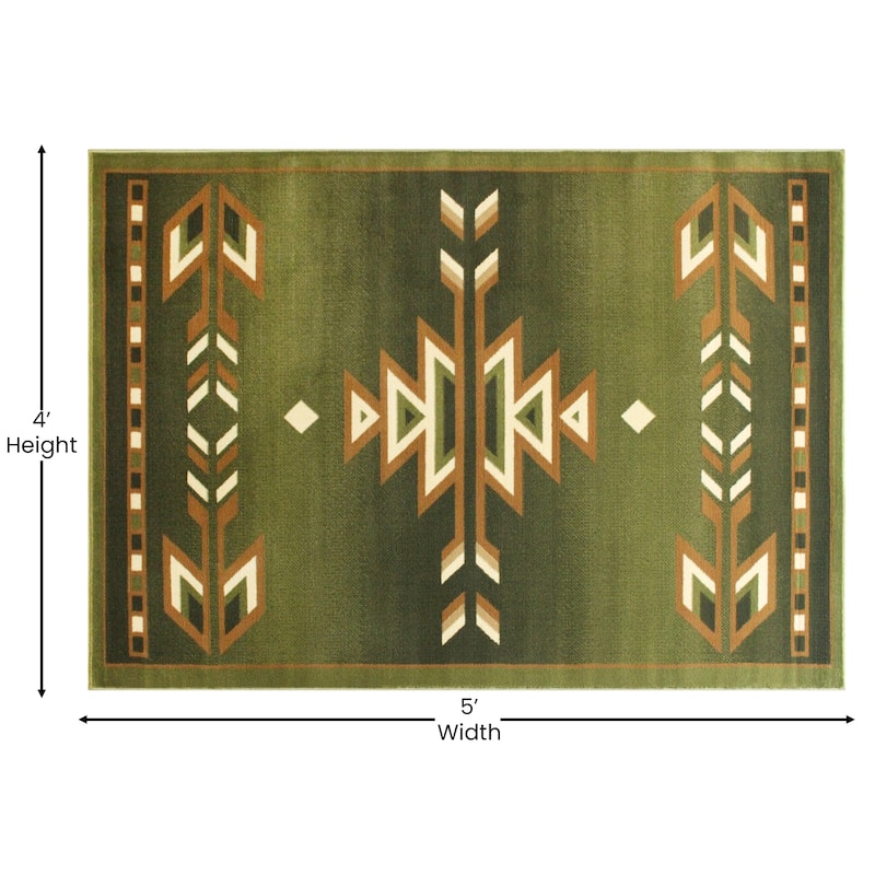 Multipurpose Southwestern Style Patterned Indoor Area Rug
