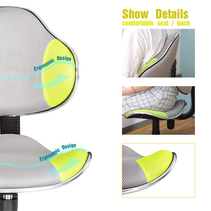 JJS Ergonomic Mesh Office Chair Adjustable Lumbar Support Computer Desk Chair