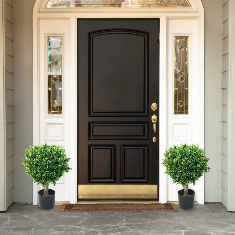 Romano Set of 2 Hedyotis Fake Trees, Green - Set of 2 - Set of 2